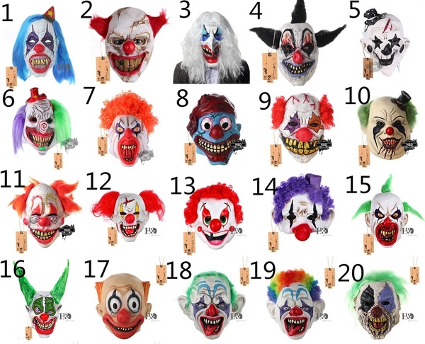 cheap creepy clown masks