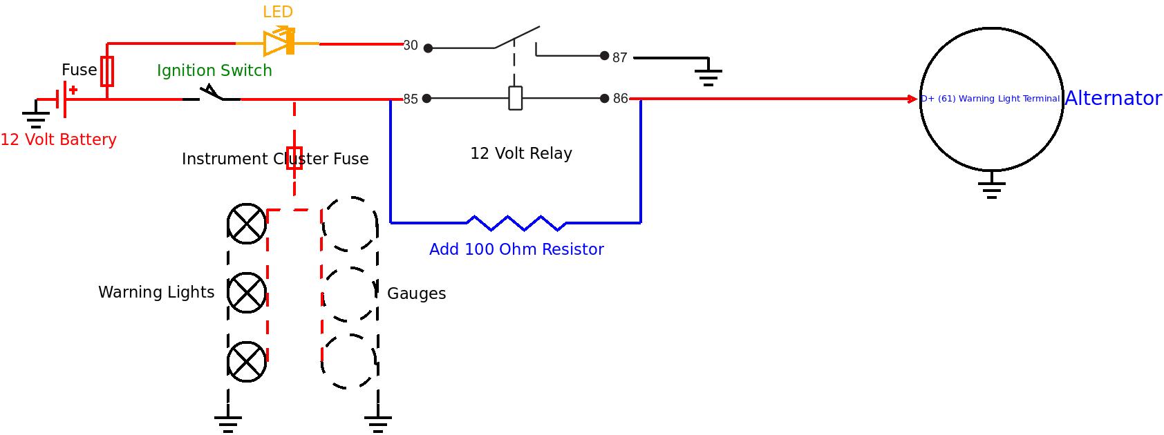 LED Alternator Warning Light Circuit - Page 1 - General TVR Stuff & Gossip - PistonHeads