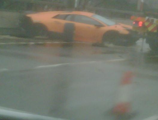 London Orange Crash Pistonheads Murcielago
