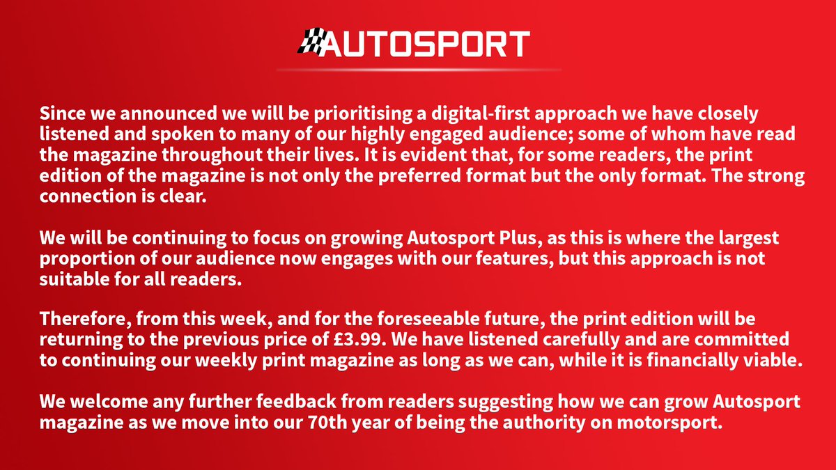 Weekly Autosport to cease publishing? - Page 4 - Formula 1 - PistonHeads