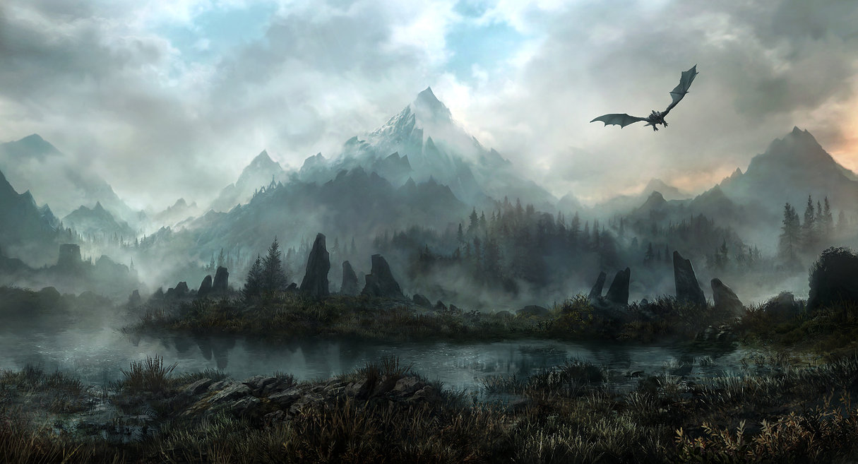 land of skyrim 20 Emotionally Impacting Illustrations by Jonas De Ro