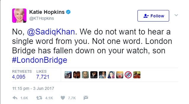 Katie Hopkins offensive tweets - Page 13 - News, Politics & Economics - PistonHeads