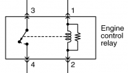 2009 mitsubushi colt 1.3 strange intermittent fault - Page 1 - Home Mechanics - PistonHeads - The image is a black and white schematic diagram of an electrical control system. It shows an engine with various labeled components such as the "Control Control Control" on the left side, indicating a series of relays or controls that interact with the engine. There are numbers from 1 to 6 in a vertical sequence, possibly representing different control stages or functions. A line is drawn from number 2 to a point marked 'Engine Control', suggesting that this line represents the physical connection between the engine and the control system. The overall design implies a complex mechanical system with various interconnected parts, requiring precise coordination for optimal operation. There are no texts other than labels on the diagram. The image is informative, likely serving as an educational resource to explain how a control system works in the context of engine operation.