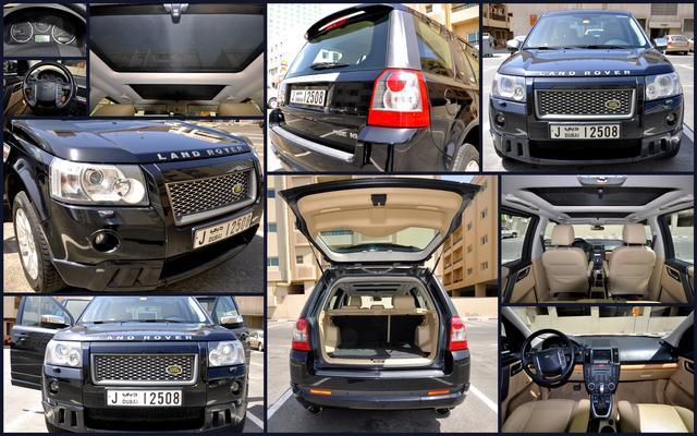 Today I have mostly been driving... - Page 1 - Middle East - PistonHeads - This image is a collage of several photos featuring a Land Rover vehicle. There are pictures of the front, the side, the back, and the interior of the vehicle. One photo shows the back half of the car, which is lifted up, revealing the spare tire and the gas tank. Another photo is of the interior, which includes a dashboard with the brand name at the center, and the dash area is yellowish-beige. There are also several sticker images showing different parts of the car with registration plates that read 'J 2308' and 'J 2308 668'. The collage offers an extensive view of the vehicle's design and features.