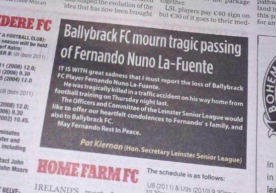 Dublin club fake player’s death to get match called off - Page 1 - Football - PistonHeads