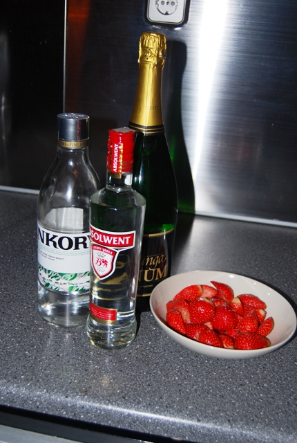 Strawberries Beverages Vodka Liquor Alcohol Hard Alcoholic