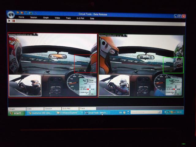 Simulation Snetterton Video Pistonheads - The image is of three views displaying on a computer screen. Each view shows a dashboard from a vehicle with readings, indicators, and time stamps. The first view, top left, appears to be the main display, while the other two, bottom right and center, show interchangeable angles of the same dashboard, possibly live circuit procedure screens. There are various buttons, screens, and tools displayed, including those for temperature, track, track verification, location, and time. The screens seem to be from a racing or performance driving context.