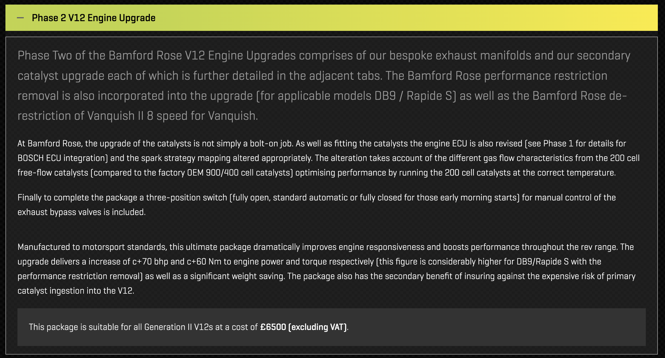 Bamford Rose V12 Gen II Upgrades - Page 1 - Aston Martin - PistonHeads UK