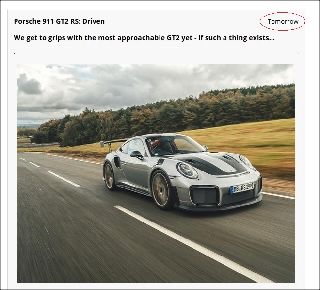 RE: Porsche 911 GT2 RS: Driven - Page 2 - General Gassing - PistonHeads