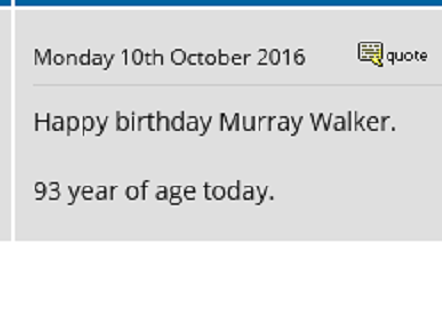 Happy Birthday Murray Walker! - Page 1 - Formula 1 - PistonHeads