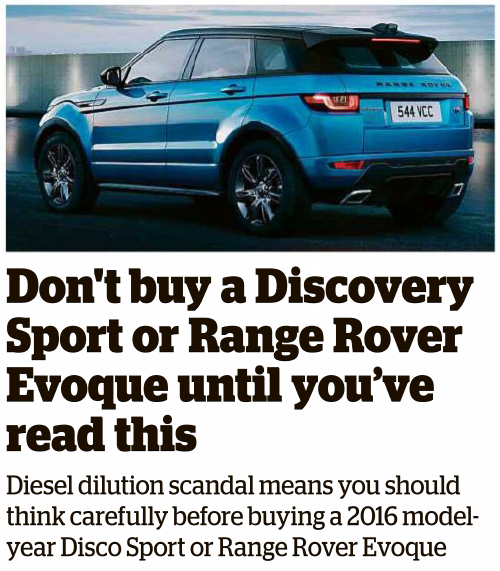 Warning about used Discovery Sport and Evoque Diesels - LRM - Page 1 - Motoring News - PistonHeads