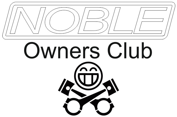 Noble owners club window sticker - Page 1 - Noble - PistonHeads - The image features the logo of the "Noble Owners Club". The logo itself is a cheerful anthropomorphic smiley face holding a wrench, reminiscent of a brand mascot. The design utilizes a combination of bold colors and minimalistic shapes to create a recognizable emblem. The text "NOBLE" and "Owners Club" are written in capital letters, aligned in a vertical symmetry. The overall style of the logo is simple, yet effective in conveying the essence of the club.