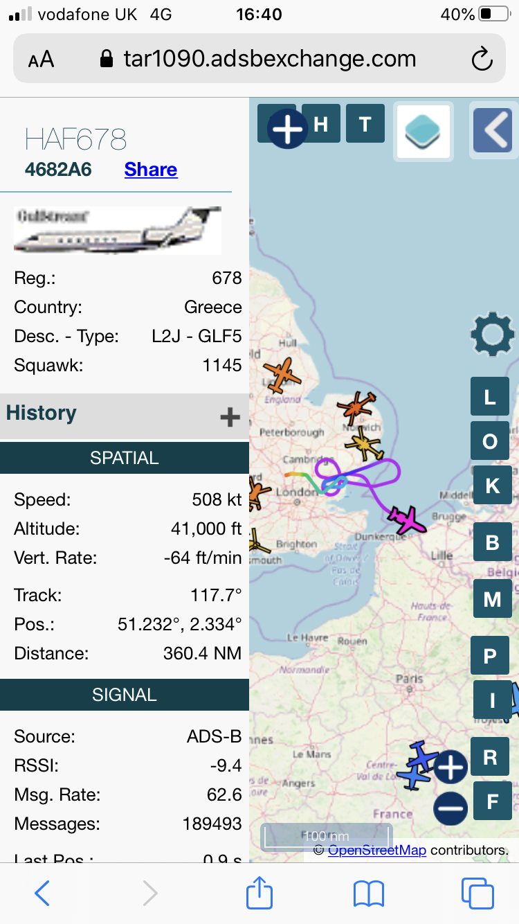Cool things seen on FlightRadar - Page 139 - Boats, Planes & Trains - PistonHeads