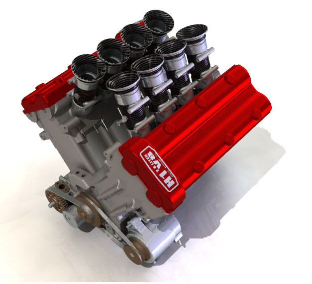 Pistonheads Adjustable Freestyle Arbs - The image features a single cylinder, red in color, that appears to be a part of a larger engine assembly. The engine's cylinder is prominently visible and is detailed, showing internal components and the dark color typical of metal engine parts. Surrounding the cylinder are numerous other cylinders, varying in size and color, suggesting the depth of the engine's complexity and the precision involved in manufacturing such intricate machinery. At the top of the image, the logo of Mahindra, an automobile manufacturer, is visible, indicating a link to the Mahindra brand of engines. The image is a realistic representation of an engine component, giving a clear view of its design and structure.