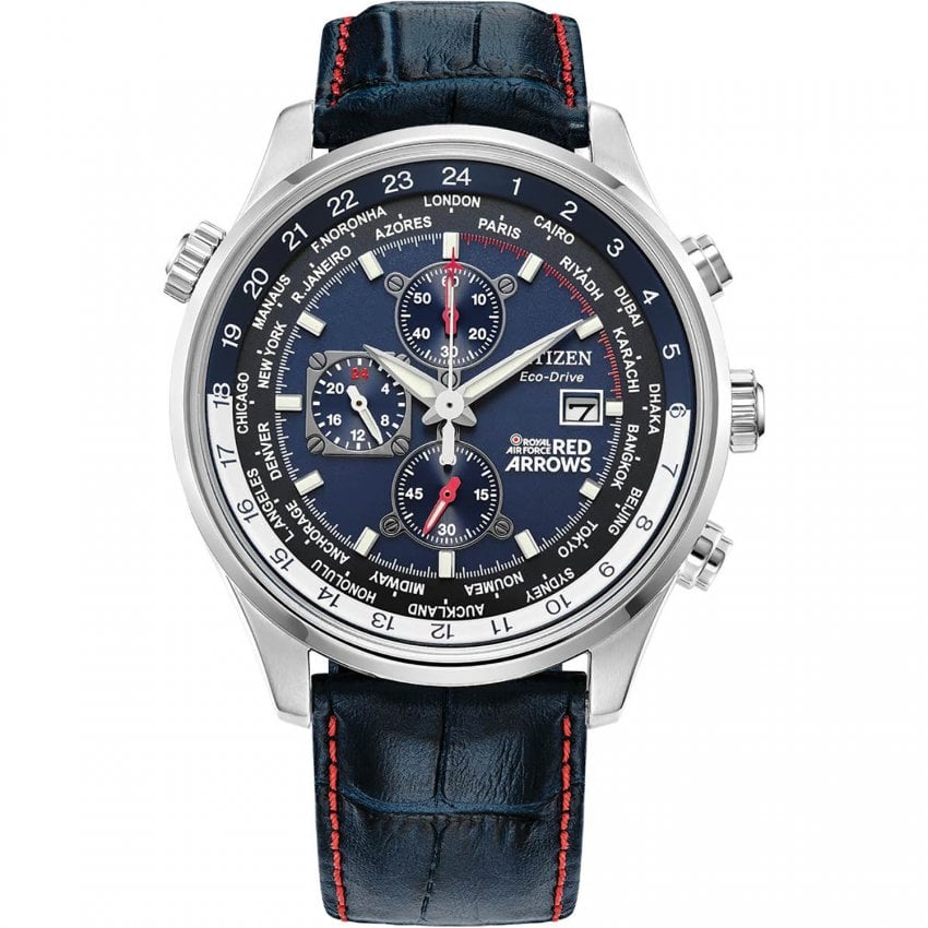 Pistonheads - The image shows a wristwatch with a blue strap and face. The watch features multiple dials, with the main dial displaying the time. There are several other dials on the face, including a chronograph and possibly additional complications. The brand of the watch is not fully visible, but it appears to be from a luxury or sports watch category. The case of the watch has a brushed metal finish, and there's a red logo in the center of the watch face, suggesting it could be a luxury or sports brand. The watch has a date function displayed at the 3 o'clock position. The image is taken against a plain background, emphasizing the watch as the central subject of the photograph. There are no visible texts other than what can be discerned on the watch face. The style of the image is that of a product photo meant for commercial or retail purposes.