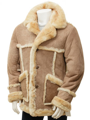 Who's buying a new coat for winter? - Page 1 - The Lounge - PistonHeads - The image displays a tall coat with a faux fur lining and exterior. It is designed to look like a winter jacket with a very thick appearance, making it suitable for cold weather. The fur appears to be a light brown color, providing a textured and warm appearance. The coat is quite large, suggesting it could be for a tall person or the wearer requires extra insulation. There is no visible text or branding in the image.