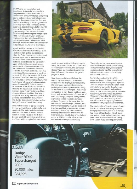 RT/10 Supercharged 700bhp - views - Page 1 - Vipers - PistonHeads
