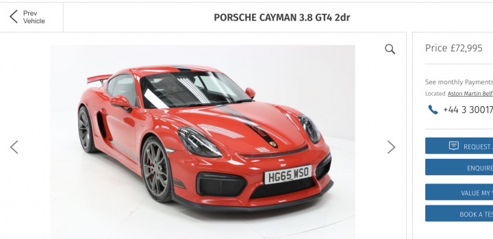 12 GT4's for sale on PistonHeads and growing - Page 414 - Boxster/Cayman - PistonHeads