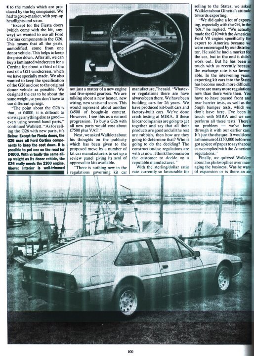 Ginetta Book - Page 1 - Ginetta - PistonHeads - The image is a page from an old car magazine titled "Old Cars", which features black and white photographs of classic cars along with articles. The page includes an article about the history of steering wheels and the evolution of this automotive part. Dated May 1981, the page discusses the changes in steering wheel construction, as well as its role in vehicle safety. It also contains a photograph of a vintage car parked on a quiet seaside street. The style of the image is characteristic of print media from the 1980s, with a layout of text and images typical of automotive enthusiast magazines.