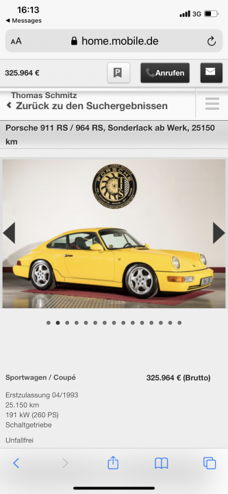 Collecting cars 964RS - Page 1 - Porsche General - PistonHeads UK