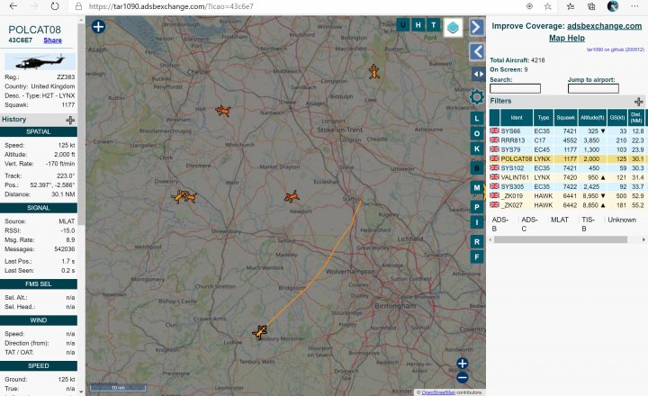 Cool things seen on FlightRadar - Page 136 - Boats, Planes & Trains - PistonHeads
