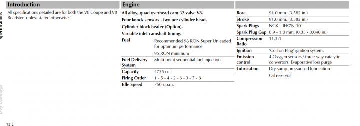 Misfiring cylinder (Cylinder Numbers) - Page 1 - Aston Martin - PistonHeads