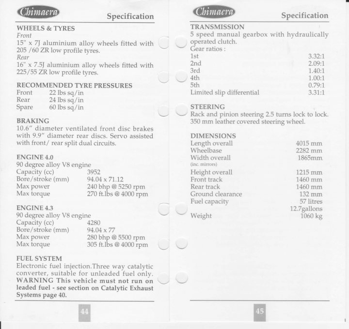 LT77 Speedometer,  1993 Chimaera 400, CAT - Page 1 - Chimaera - PistonHeads