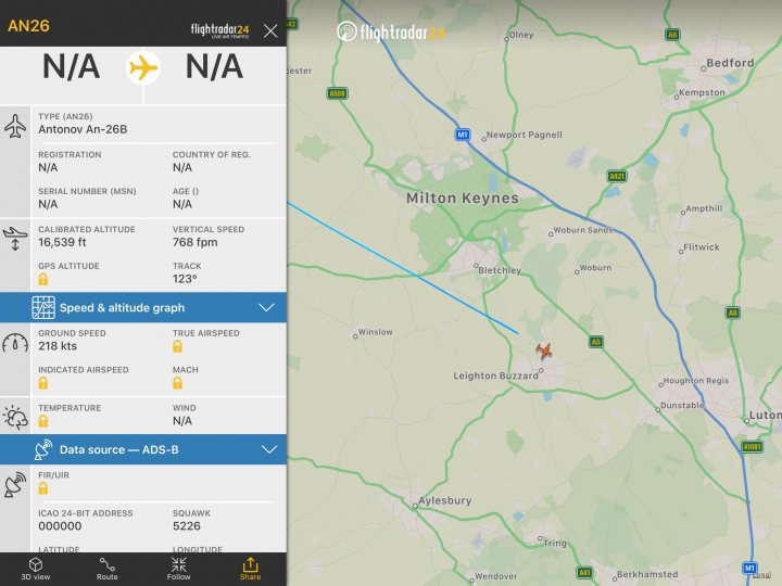 Cool things seen on FlightRadar - Page 212 - Boats, Planes & Trains - PistonHeads