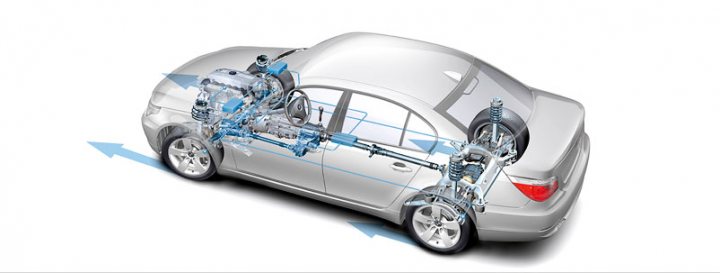 RE: Volkswagen Golf R 400 - Page 9 - General Gassing - PistonHeads - The image is a diagrammatic representation showing the mechanism inside a compact car, with some parts highlighted by bold blue lines against a transparent background to indicate the view of a mechanic or engineer through the trunk. The interior of the car features a visible engine compartment with the trunk opened, revealing a complex system of mechanical components that make up the vehicle's propulsion system and possibly its rear suspension. The trunk is equipped with a hinged door, presumably in the rear of the vehicle, through which the engine access panels are opened. The diagram suggests an emphasis on the car's mechanical assembly.