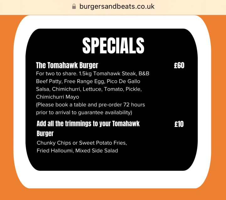 Burgers & fries prices - Page 72 - Food, Drink & Restaurants - PistonHeads UK
