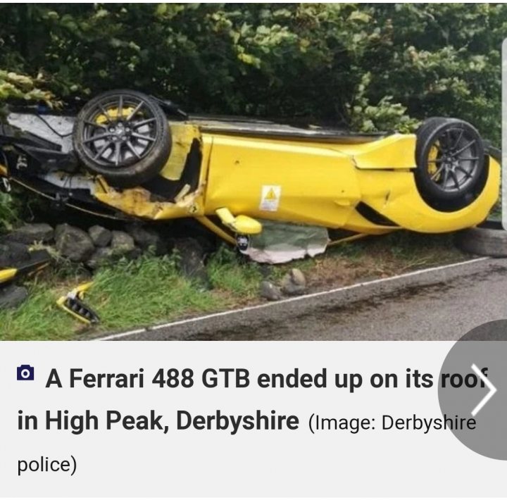 Ferrari 488 crash in Derbyshire  - Page 1 - Supercar General - PistonHeads