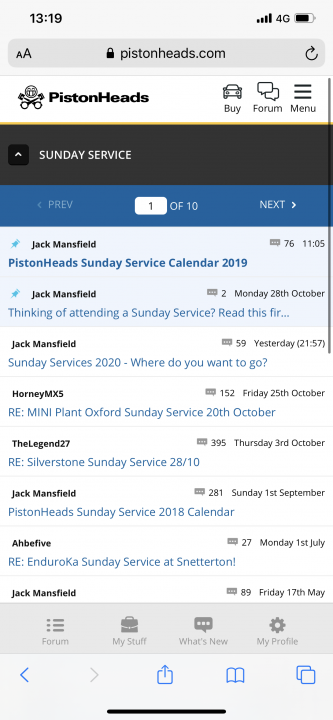 PistonHeads Sunday Service Calendar 2019 - Page 1 - Sunday Service - PistonHeads