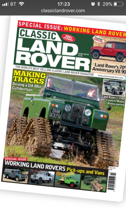 RE: Land Rover Series II Cuthbertson Classic: Spotted - Page 2 - General Gassing - PistonHeads