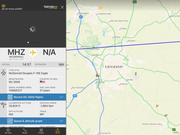 Cool things seen on FlightRadar - Page 279 - Boats, Planes & Trains - PistonHeads UK