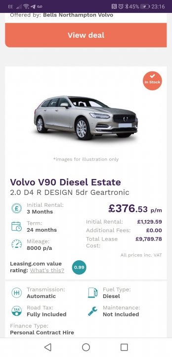 The Volvo S90/V90 lease thread - Page 152 - Volvo - PistonHeads