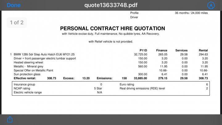 M135i/128ti Lease deal - Page 3 - BMW General - PistonHeads UK