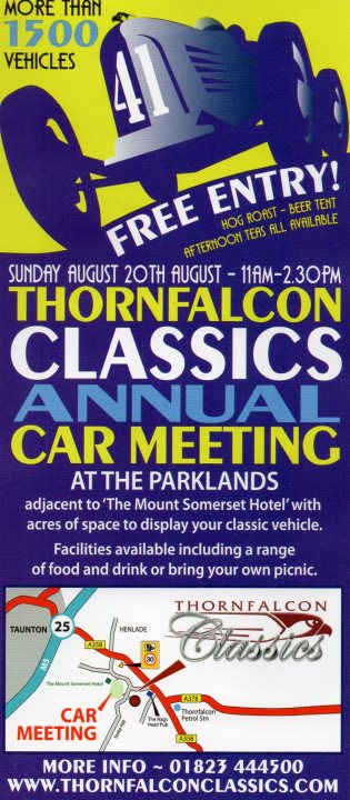 Thornfalcon Classics Annual Car Meet - Page 1 - South West - PistonHeads