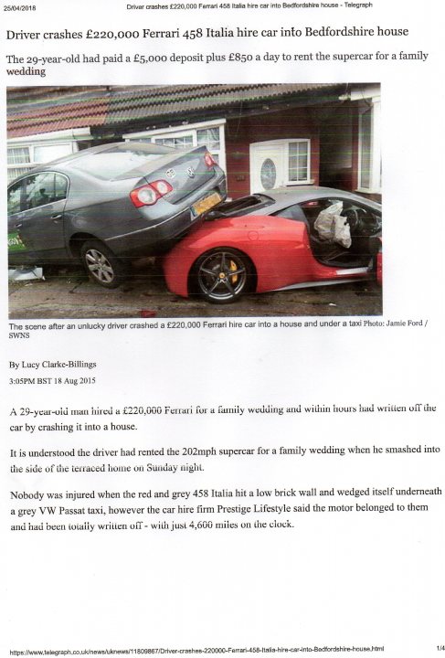 Supercar Hire - Page 1 - Thames Valley & Surrey - PistonHeads