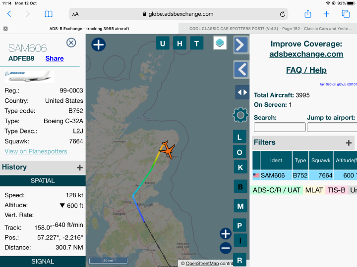Cool things seen on FlightRadar - Page 210 - Boats, Planes & Trains - PistonHeads