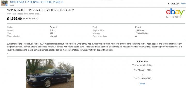 Classic (old, retro) cars for sale £0-5k - Page 499 - General Gassing - PistonHeads