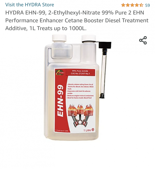 Fuel additive instead of shell v power diesel - Page 1 - General Gassing - PistonHeads UK - The image features a product called "HYDRA ENHANCE CETE BOOSTER DIESEL TREATMENT," with an advertisement for it. The product is displayed on the left side of the image, against a white background. A water bottle with a label that reads "HYDRA ENHANCE CETE BOOSTER 99" is also visible in the image. The text "1L" can be seen near the water bottle, indicating its volume. There's a price tag showing "$19.50," suggesting the cost of the product. The overall style of the image is commercial and promotional, aiming to sell the product to consumers.