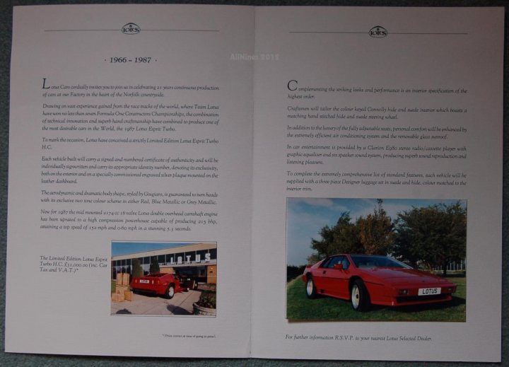 Pistonheads - The image shows a flier or pamphlet with printed text and photos on the left page and right page. The top and bottom portions of the document display headers and pages numbers, suggesting this is a multi-page document often used for informational or advertising purposes.

The text on the left page mentions a product name, "Lanta Game," and a year, 1997, though the introduction seems to be disconnected, leading to the right page for more information.

The right side features a paragraph of dense, small text, similar to the body of text on the front page. Below this, there is a photo with a sporty red car positioned on a grassy area, suggesting an advertisement for the car model mentioned on the left page.

The bottom section of the left page includes the name "CORPORART" followed by a year, 2000, and a section titled "Newspaper." This section seems to be a free advertisement for "Fast & Furious Movie," hinting at the possible nature of the document, likely related to automobiles, possibly even a car show program.