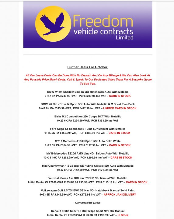 Best Lease Car Deals Available? (Vol 6) - Page 213 - Car Buying - PistonHeads