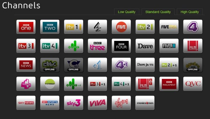 Legal Live Iplayer Program Reasons Pistonheads - The image shows a grid of channel logos, each accompanied by a label. The channel logos and labels are likely representing a selection of channels or brands from which a user can choose content. The layout resembles that of a modern television guide or an online streaming platform. The logos are colorful and varied in design, and the labels appear to be in English. This is likely an example or screenshot from a menu or interface used to browse or select channels or sections.