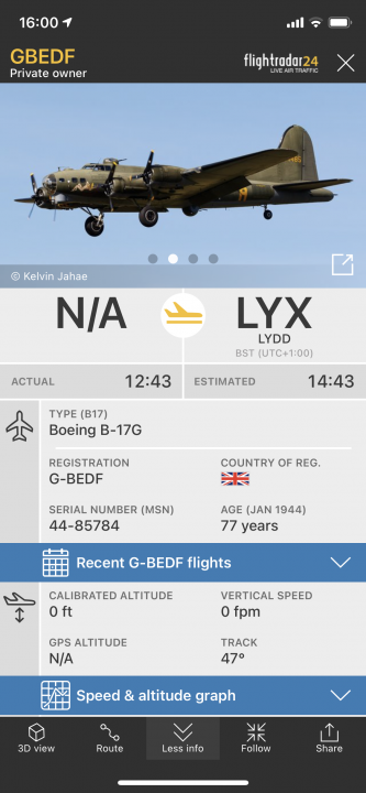 Cool things seen on FlightRadar - Page 300 - Boats, Planes & Trains - PistonHeads UK