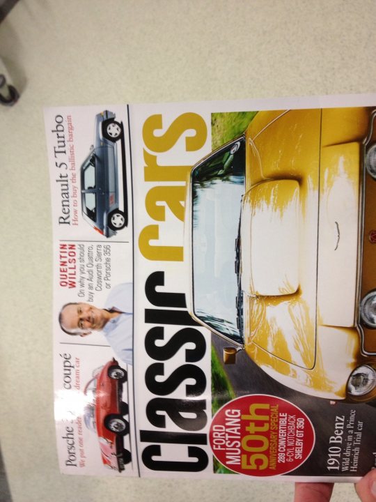 RE: Renault 5 GT Turbo: Spotted - Page 5 - General Gassing - PistonHeads - The image displays a front cover of a motor car magazine. The cover features a beautifully restored Ford Mustang as the focal point, showcasing its vibrant yellow paint and sleek design. Prominently displayed on the cover is the text "CLASSIC SPORTS CARS," indicating the content of the magazine issue. Additionally, there is a call to action that says "HOW TO BUY A RARE CAR," hinting at the contents readers will find inside. The cover also mentions other topics covered in the magazine, such as "SPOR'S 30TH ANNIVERSARY" and "Coupes and Cabinets," offering a glimpse into the diverse range of topics the reader can expect from this issue. The overall layout and design suggest a high-quality publication aimed at car enthusiasts.