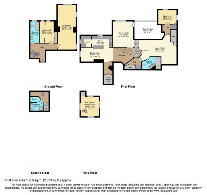 Church Tower and penthouse apartment renovation- abztower - Page 1 - Homes, Gardens and DIY - PistonHeads UK - The image is a digital or print layout of a multi-level residential floor plan. It shows a detailed breakdown of rooms, spaces, and furniture arrangements across various floors, including an upper level, main living area, lower level, and exterior areas. Each section is labeled with room names like "Living Room," "Kitchen," "Master Bedroom," etc., providing a clear understanding of the floor plan's layout. The color-coded scheme helps to distinguish between different sections or areas within the house. The image does not contain any text or additional elements outside of the floor plan itself.