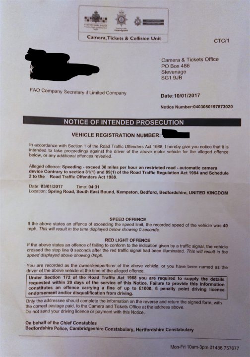 Speeding Notice but confused - Page 1 - Speed, Plod & the Law - PistonHeads