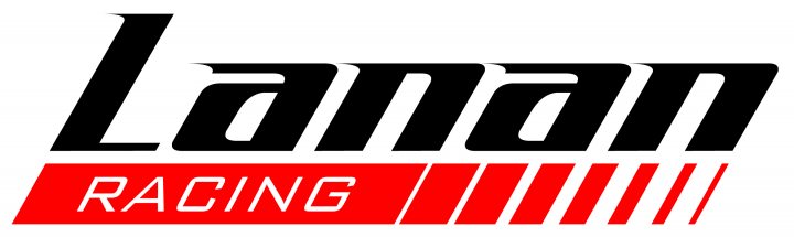 Pistonheads Doesnt Nice - The image features a logo consisting of the word "LANAN" prominently at the top in a stylized black script, followed by the word "RACING" in larger black and red stripes below. The text is centered on a white background, and the overall style is modern and sleek. The logo appears to represent a brand or company, possibly related to racing or performance.