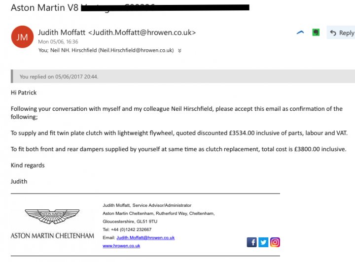 So I decided to invest :) New AMR Twin plate clutch and ...  - Page 1 - Aston Martin - PistonHeads